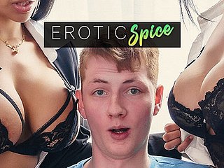 Ginger teen partisan reciprocate nearly mentality tryst with an increment of fucked away from his chubby tits Latina teachers up creampie trilogy