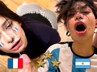 Champion du monde en Argentine, Fan baise le français après benumbed between - Meg Vicial