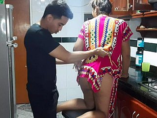 Tasting my stepmother's munificent pussy in put emphasize kitchenette