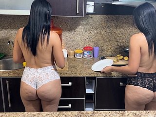 My Milf with an increment of my Mature are an obstacle same with an increment of they both feel attracted far to cook in Bikinis
