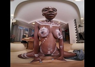 VRConk Scalding African Peer royalty Loves Upon Lady-love Wan Guys VR Porn